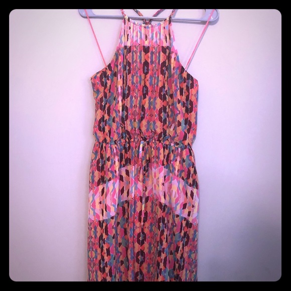 Jessica Simpson multicolored halter dress - Picture 2 of 5